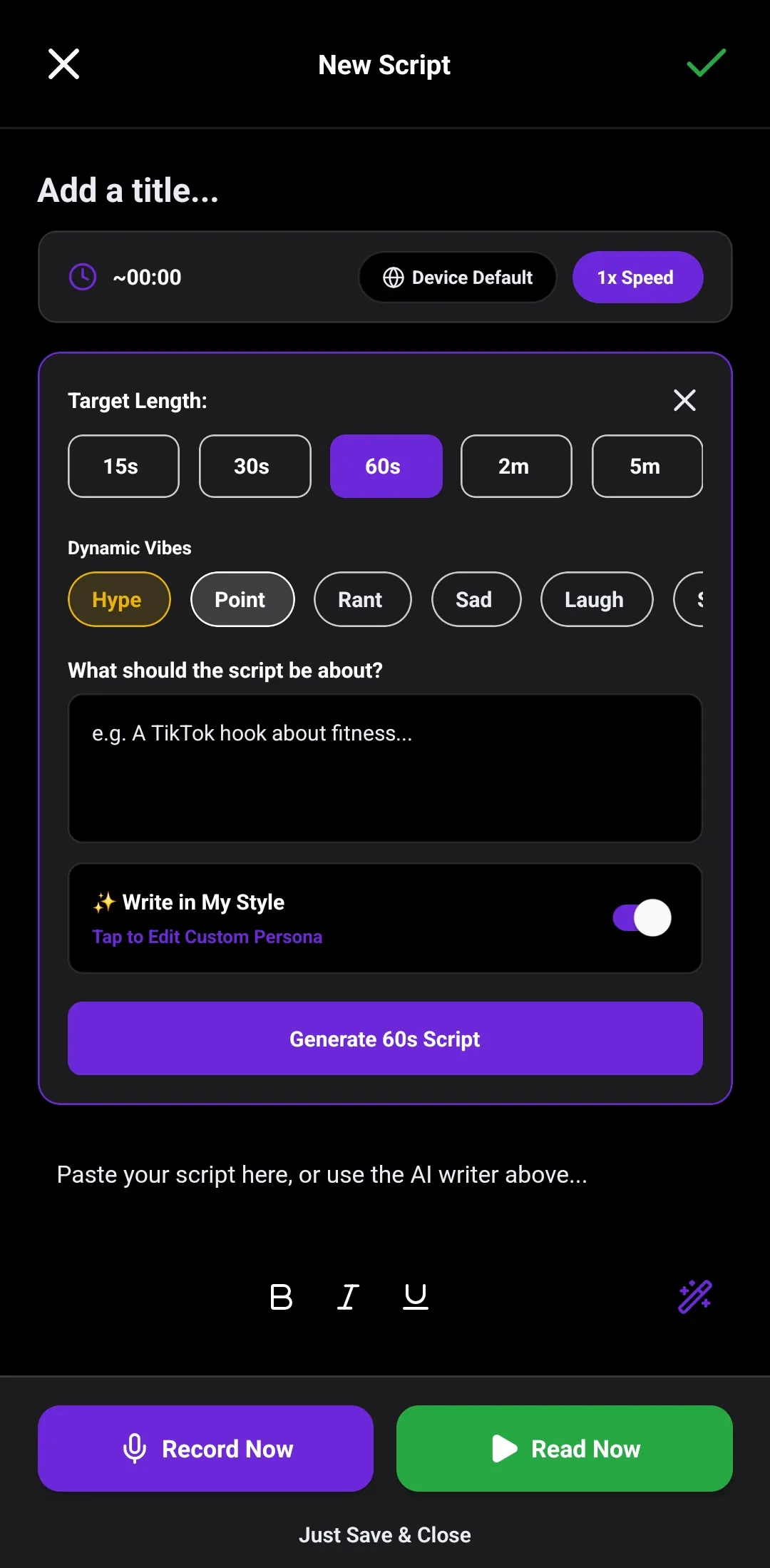 TikTok AI Script Generator